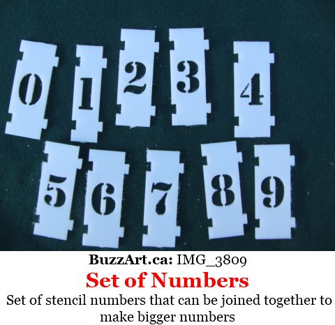 Set of stencil numbers that can be joined together to make bigger numbers